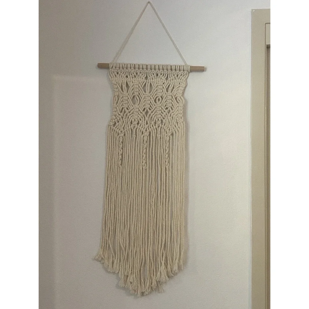 Macrame Star Wall Hanging Set Of 2 Bohemian Hippie Decor